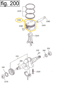 EH12-2360B PISTON 0.50MM MOTOR EH12-2