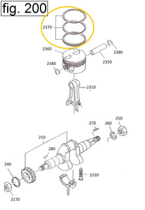 EH12-2370 JUEGO DE ANILLO PISTON ESTANDAR MOTOR EH12-2