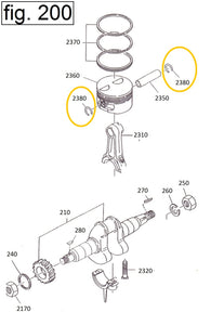 EH12-2380 SEGURO PERNO PSTON MOTOR EH12-2
