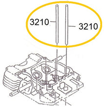 Cargar imagen en el visor de la galería, EH12-3210 VARILLA DE VALVULAS MOTOR EH12-2