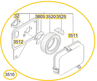 EH12-3510 FILTRO DE AIRE COMPLETO MOTOR EH12-2
