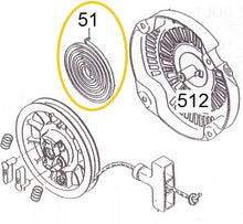 Cargar imagen en el visor de la galería, EH12-51 RESORTE DE RETROCESO MOTOR EH12-2
