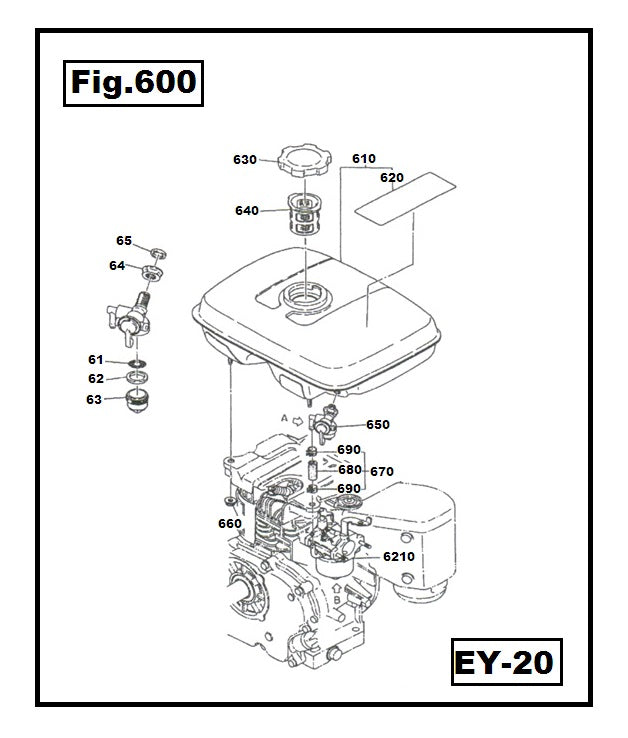 EY20-650 LLAVE DE PASO COMPLETA ROBIN