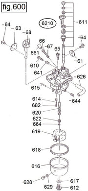 EH12-600 LISTA DE PARTES CARBURADOR
