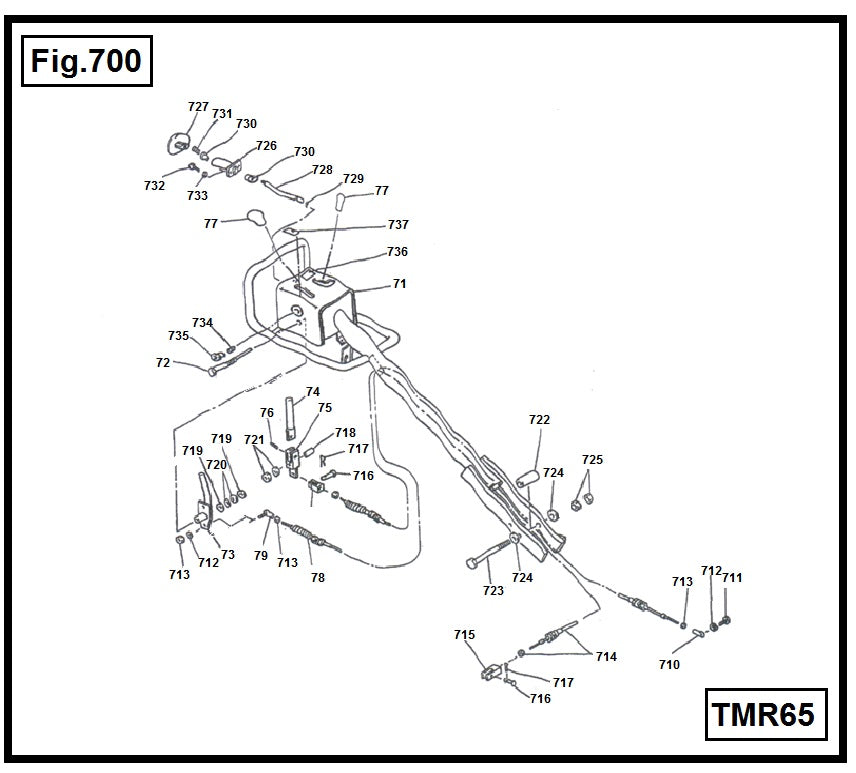 TMR65-728 VARILLA FRENO DE SEGURIDAD